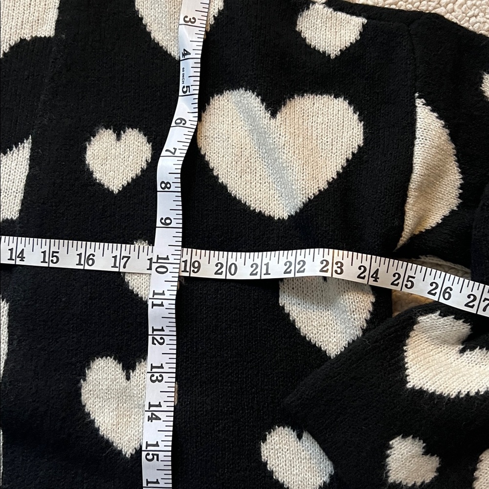 Maeve by Anthropologie Halley hearts grannie cardigan pockets very oversized S - Picture 13 of 13